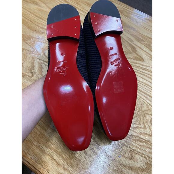 Christian Louboutin Dandelion Loafer Men's 8 Blue Slip On Low Top Almond Toe B36 - Picture 7 of 9